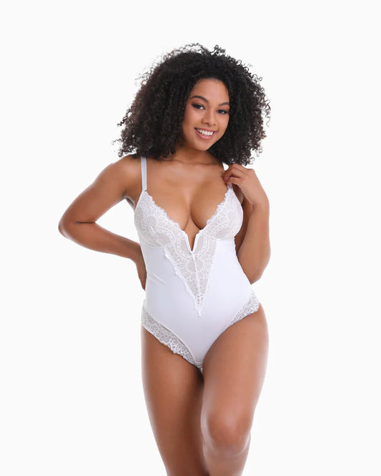 Body sculptant en dentelle décolleté en V™